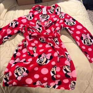 Red Minnie Mouse Polka Dot Robe